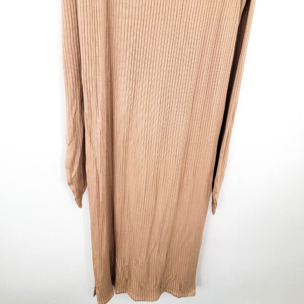Reformation Hosby Ribbed Midi Dress in Buff Tan XL - Picture 6 of 10